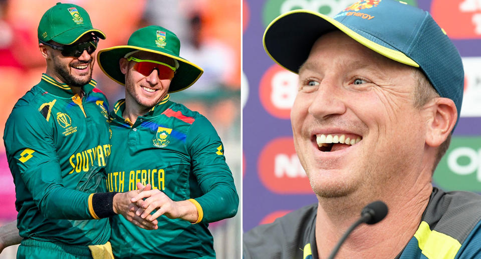 On the right is Australia's two-time World Cup winner Brad Haddin.