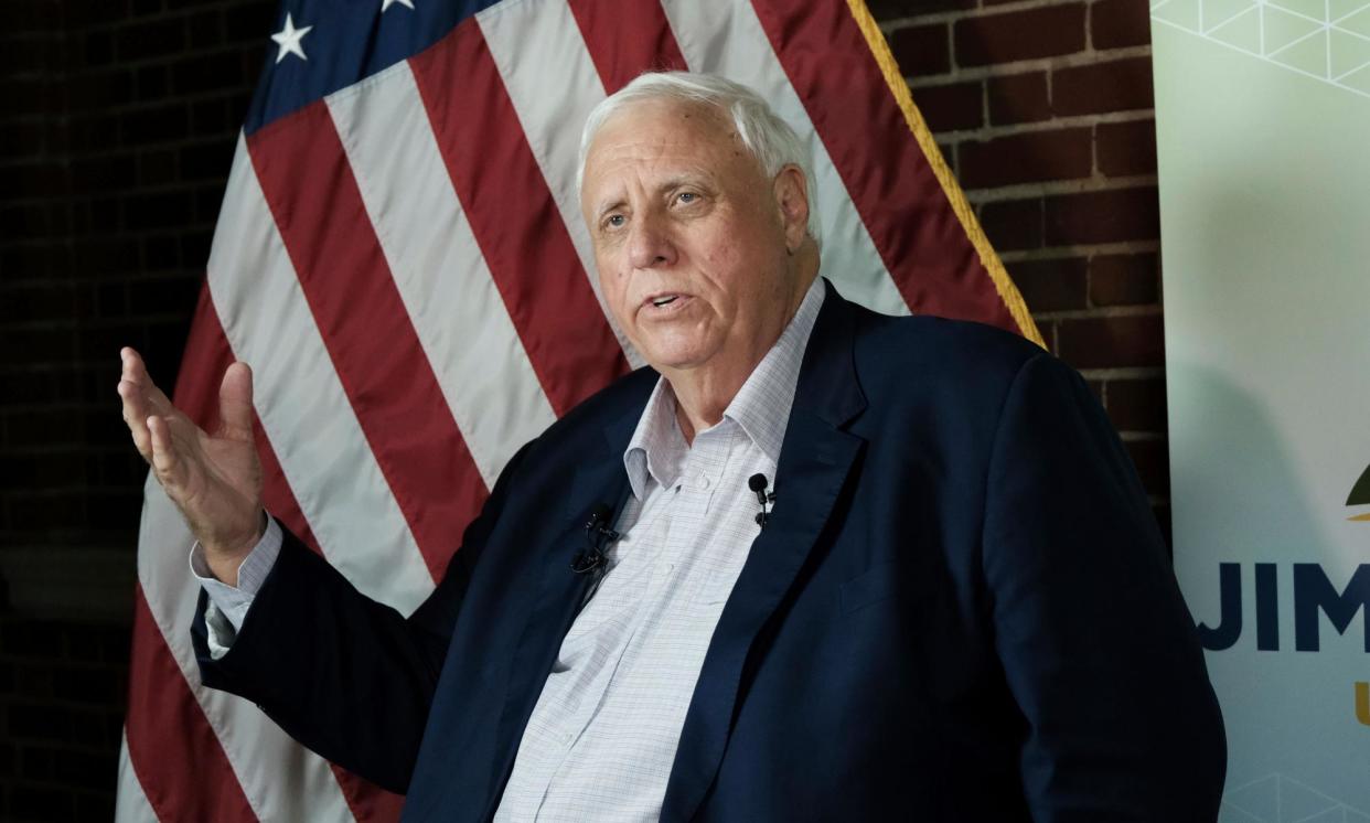 <span>Jim Justice at an election night watch party at the governor's mansion in Charleston, West Virginia, on 14 May 2024.</span><span>Photograph: Chris Jackson/AP</span>