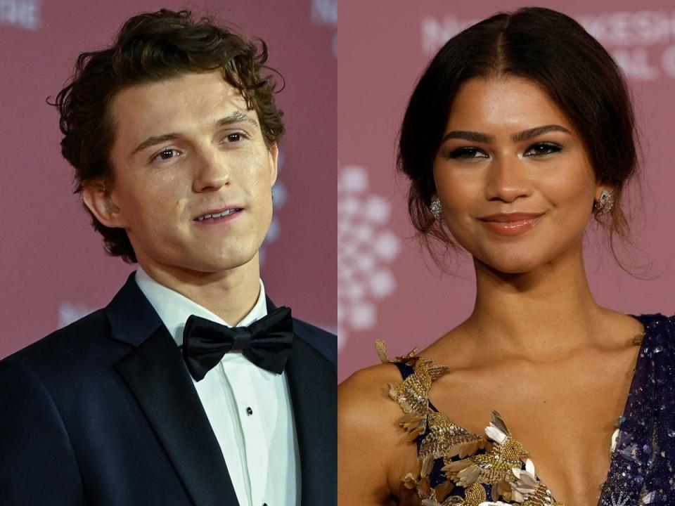 Tom Holland and Zendaya at the inauguration of the Nita Mukesh Ambani Cultural Centre (NMACC) in April 2023.