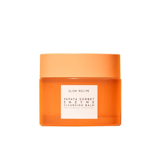 <p>Glow Recipe Papaya Sorbet Enzyme Cleansing Balm, $32, <a href="https://shop-links.co/1743717064477642911" rel="nofollow noopener" target="_blank" data-ylk="slk:available here;elm:context_link;itc:0;sec:content-canvas" class="link ">available here</a>.</p>