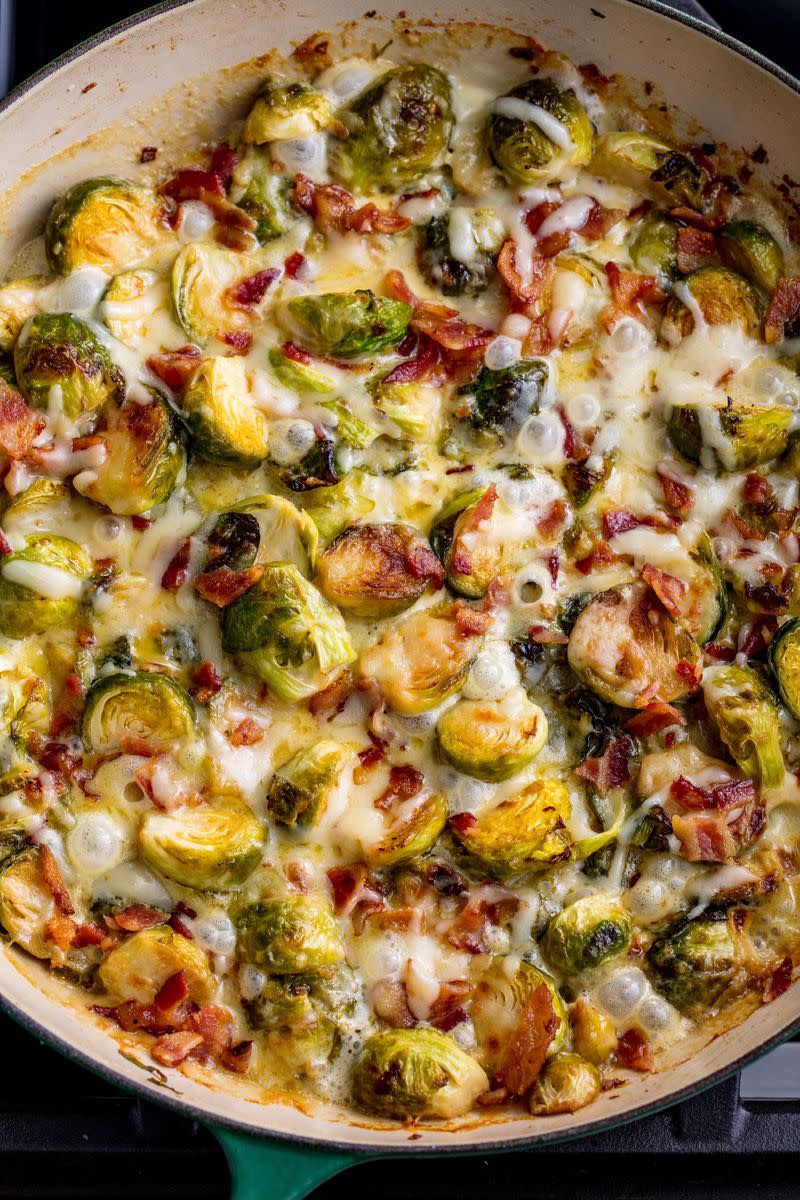 Cheesy Brussels Sprout Bake