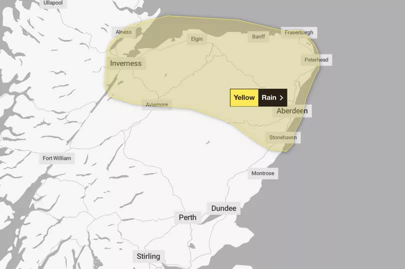 The Met Office warning map