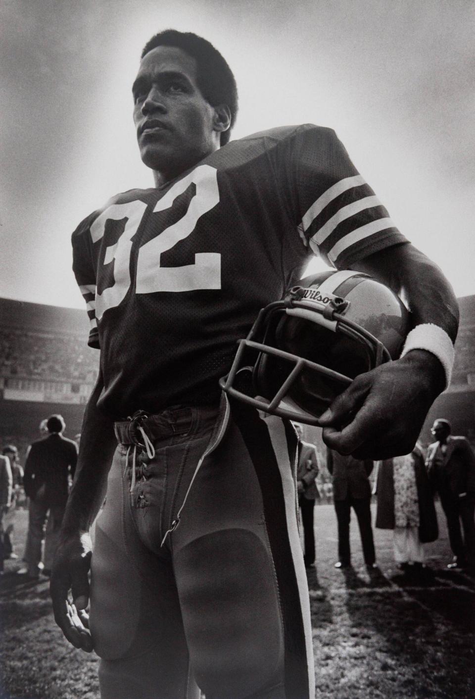 O.J. Simpson in his San Francisco football uniform 