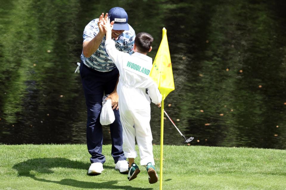 Gary Woodland hit a career first hole-in-one at The Masters par three day after recovering from surgery.  (Getty Images)