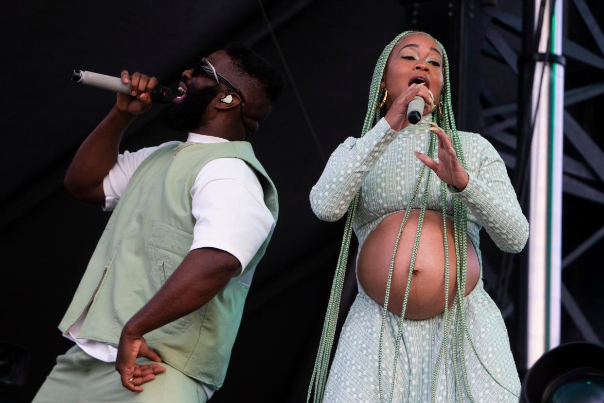 Tobe Nwigwe and Martica “Fat” Nwigwe perform at RiverBeat Music Festival on Saturday, May 4, 2024, at Tom Lee Park in Downtown Memphis.