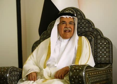 Saudi Arabia's Minister of Petroleum and Mineral Resources Ali al-Naimi smiles at Khartoum airport, Sudan May 4, 2016. REUTERS/Mohamed Nureldin Abdallah