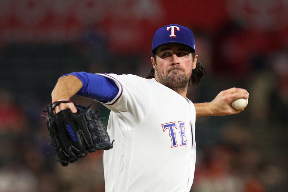 Rangers pitcher Cole Hamels and his family were in Hawaii when the false missile alert was sent out. (Getty Images) 