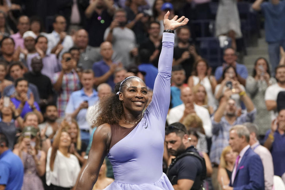 Serena Williams is back in the U.S. Open finals just a year after facing serious health issues. (AP Photo/Julio Cortez)