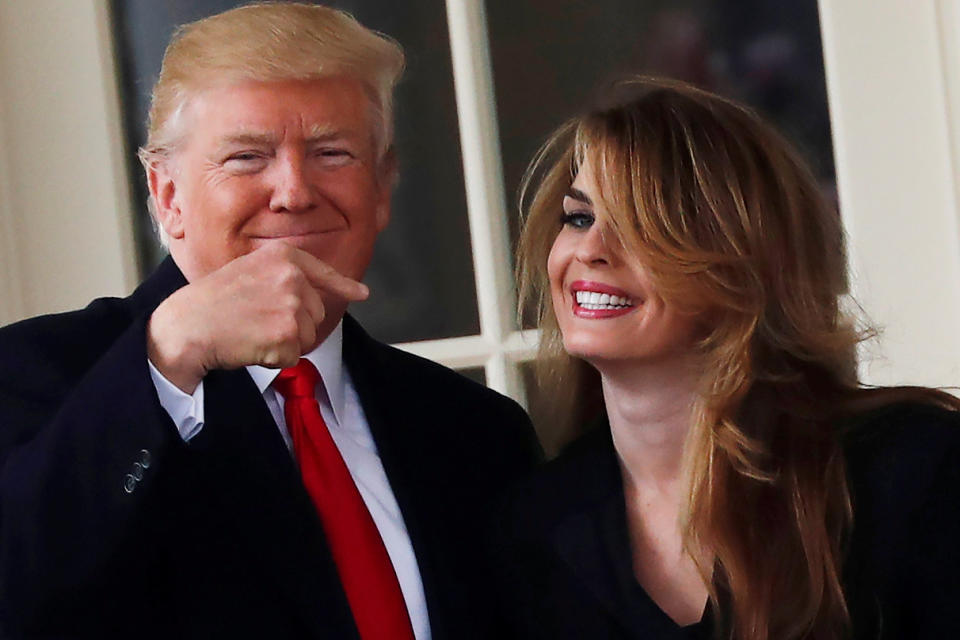 Trump with Hope Hicks in 2018