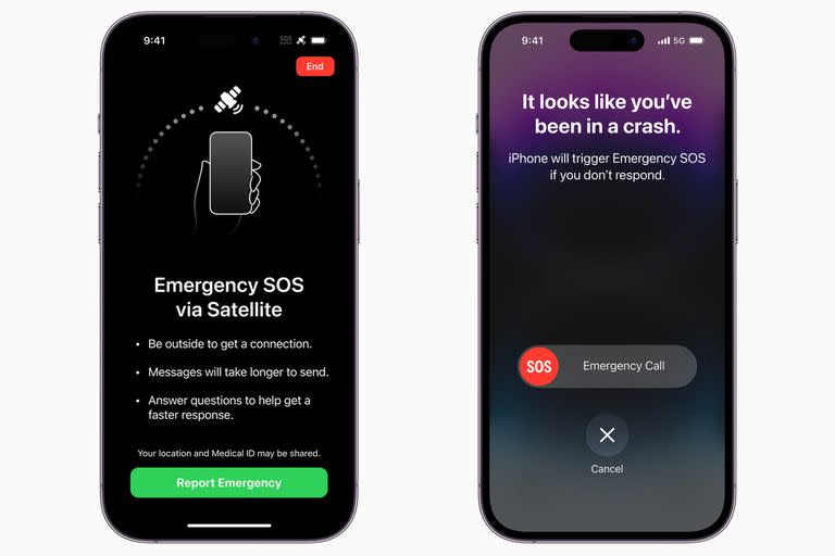Los nuevos iPhone 14 tienen conexión satelital de emergencia, y detección de accidentes de auto
