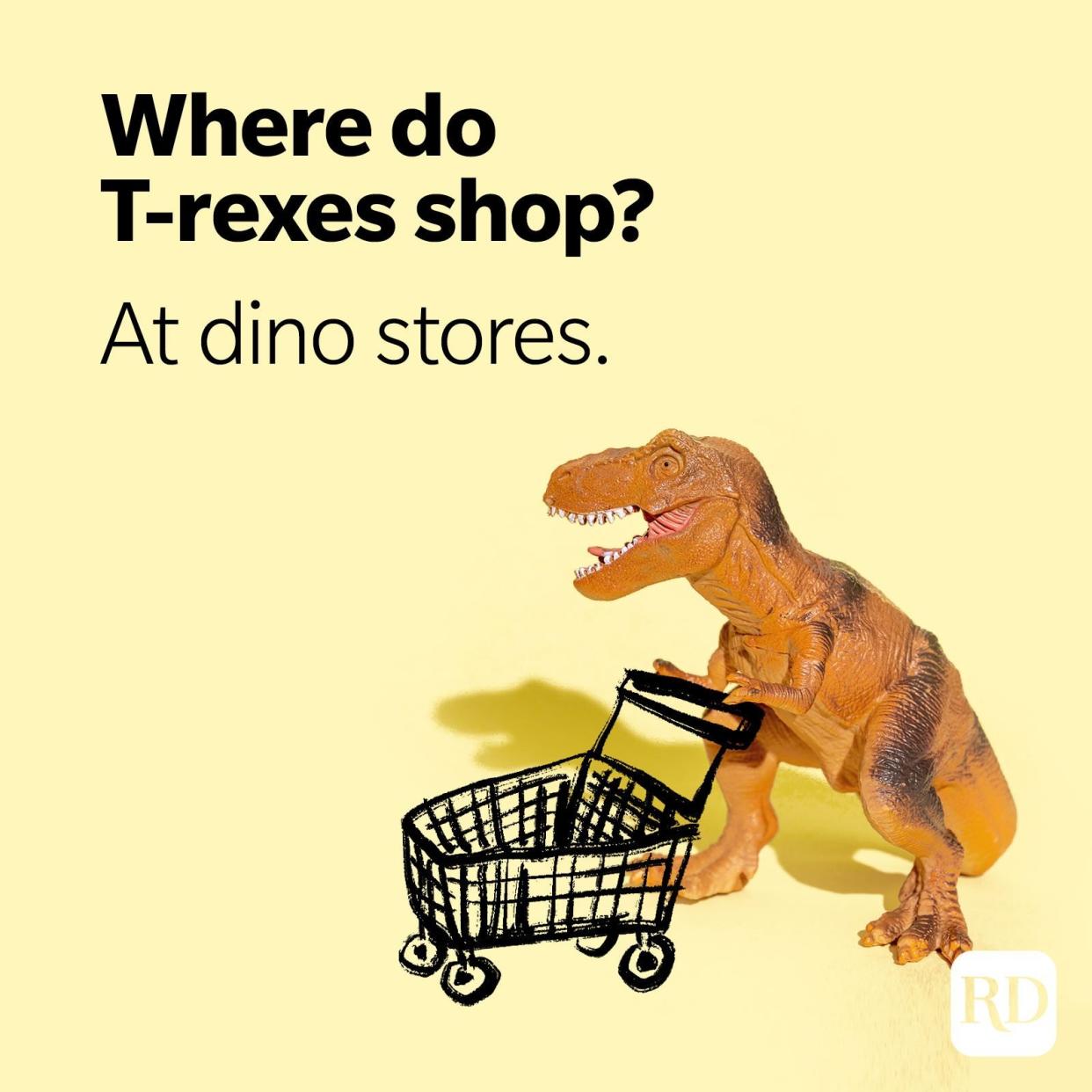 6. Where do T-rexes shop? At dino stores.