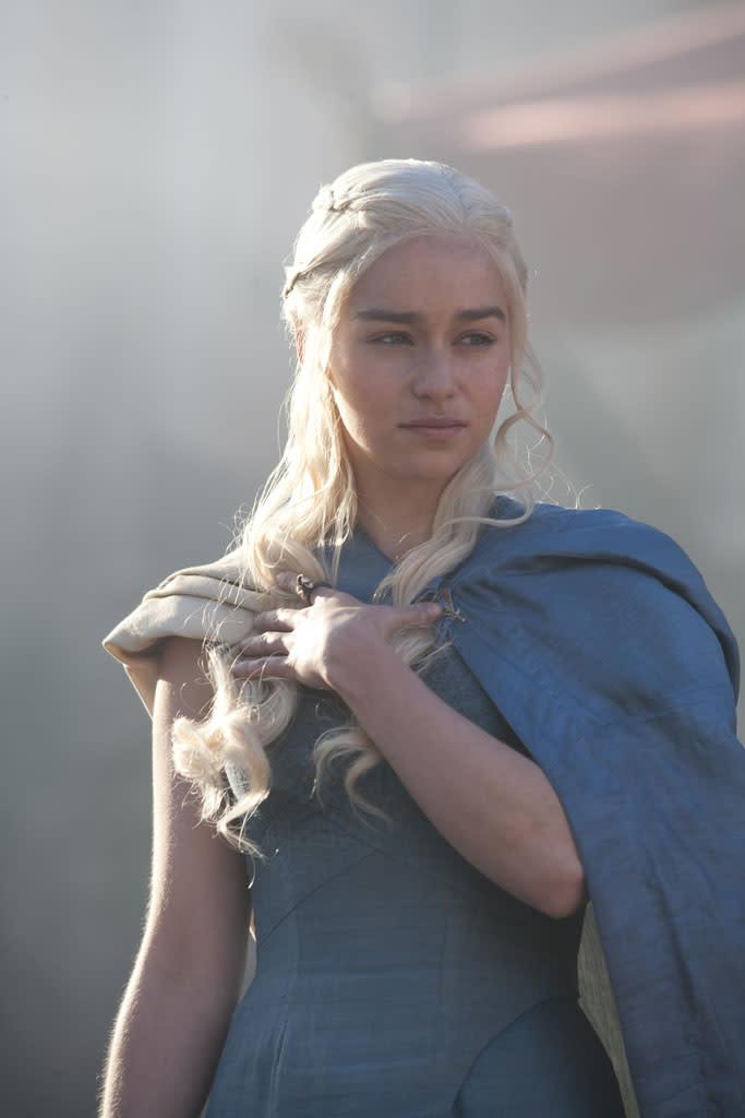 Emilia Clarke in the "Game of Thrones" Season 3 episode, "And Now His Watch Is Ended."