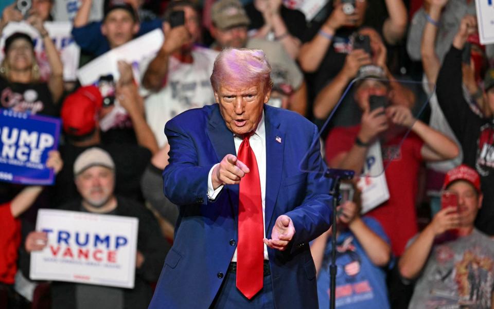 Donald Trump at a rally in Indiana, Pennsylvania