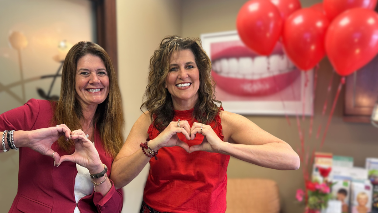 Lisa Severseike (left) and Amie Rockow-Nelson are co-chairs for the Story County Go Red for Women Dinner.