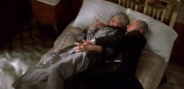 While they didn't have any speaking lines, this sweet old couple shown in bed during the ship's sinking were super important.