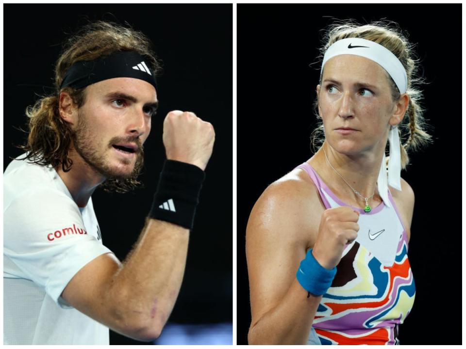 Tsitsipas and Azarenka reached the Australian Open semi-finals   (Getty Images )