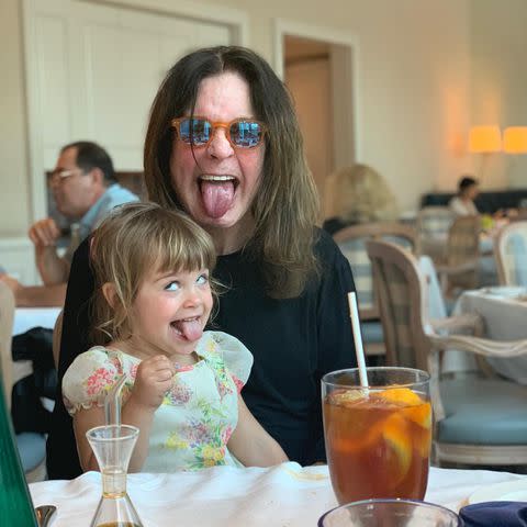 Jack Osbourne/Instagram Ozzy Osbourne with granddaughter Andy Rose