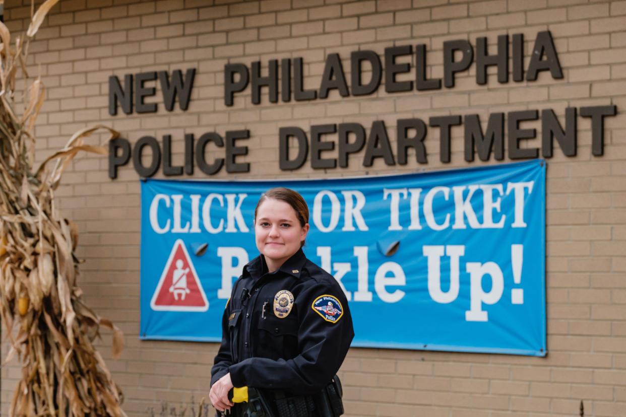 Officer Katelyn Brown started working for the New Philadelphia Police Department in April after nearly two years with the Strasburg Police Department.