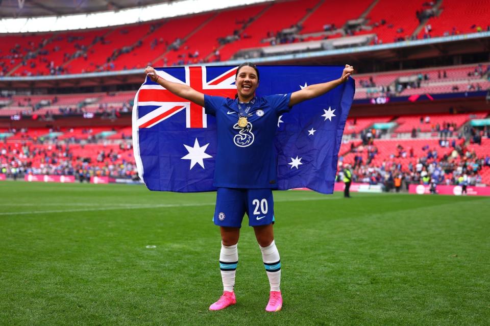 Kerr after winning the FA Cup with Chelsea (The FA via Getty Images)