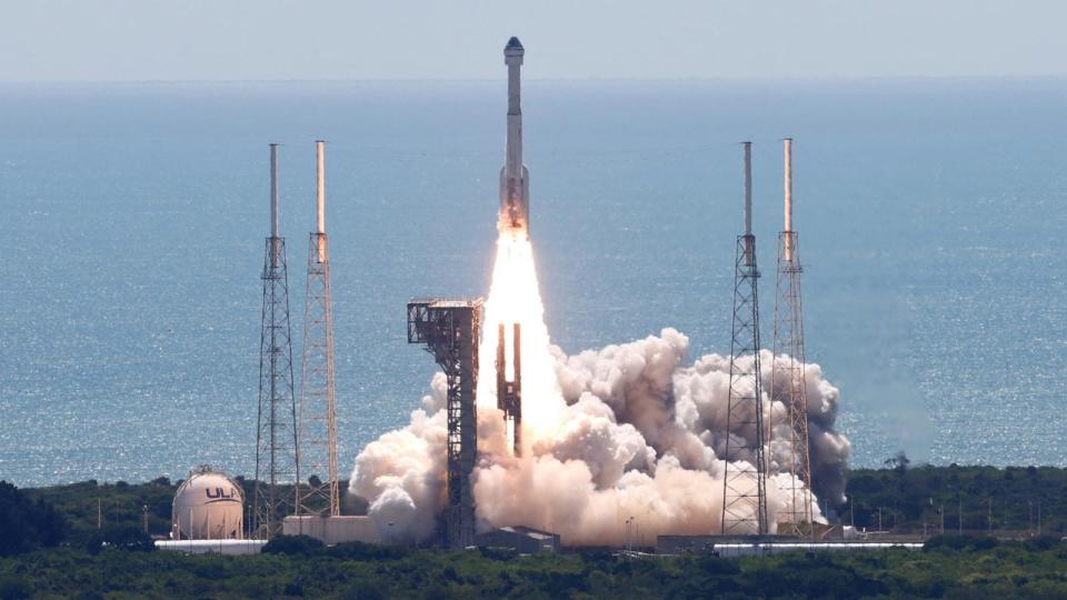 PHOTO: A United Launch Alliance Atlas V rocket carrying two astronauts aboard Boeing's Starliner-1 Crew Flight Test, is launched on a mission to the International Space Station, in Cape Canaveral, Florida, June 5, 2024.  (Steve Nesius/Reuters)