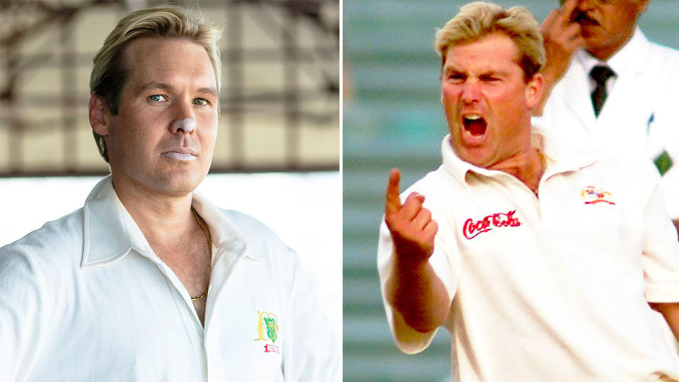 Actor Alex Williams had to extensively study the late Shane Warne in order to effectively portray the cricket great in the new TV drama. Pic: Supplied/Getty