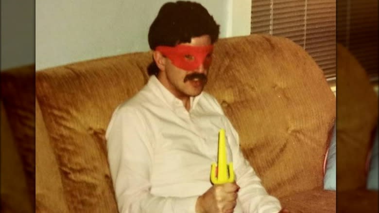 Author's father dressed as Ninja Turtle in early-1990s