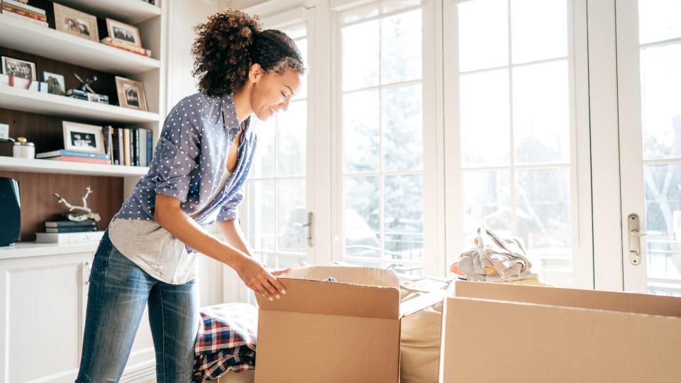 Packing and unpacking before moving in.