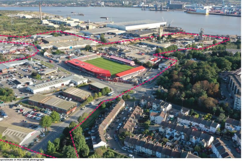 An aerial photo of the Northfleet Harbourside site -Credit:Northfleet Central 1 Ltd