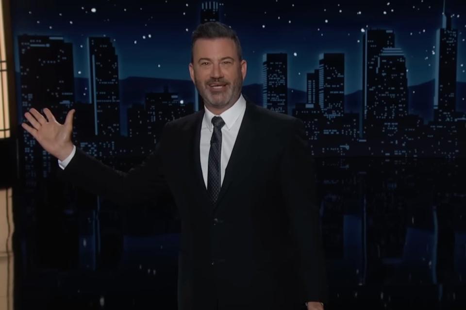 ‘Lady Liberty on the front and nothing behind it, just like Melania herself,’ Kimmel quipped (Jimmy Kimmel Live)