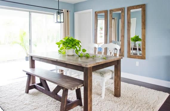 4) Farmhouse Dining Table, Rustic Dining Table, Wood Farmhouse Dining Table