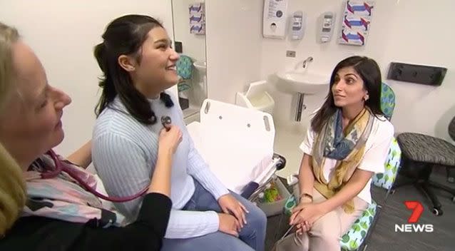 The teenager formed a close bond with Dr Sarah Khan at the Monash Children's Hospital. Photo: 7 News