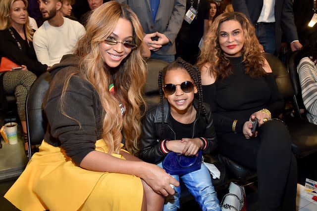 Kevin Mazur/WireImage Beyoncé's daughter Blue, 11, does grandmother Tina's make-up all the time