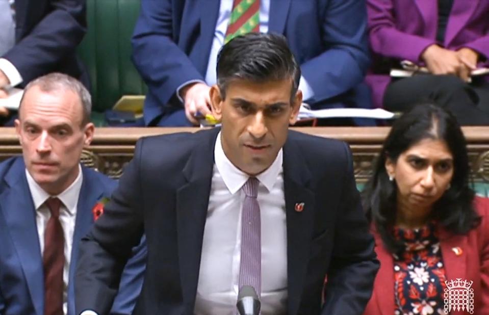 Rishi Sunak at PMQs on Wednesday (PRU/AFP via Getty Images)