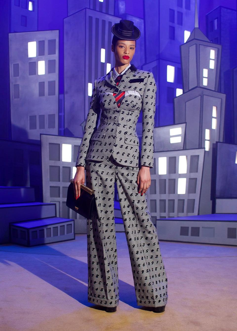 <p>A Moschino show is a <em>show</em>, an experience, a prance through different worlds and scenarios. For the latest tour, Jeremy Scott was inspired by George Cukor's <em>The Women</em> and set out to wardrobe the entire panoply of female tropes. There are boss-heroines in tailored pinstripes; prairie housewives in calico and paisley (plus some potato sacks for good measure); adventurers in safari garb; and, of course, plenty of sirens. Never one to shy away from drama or attention-grabbing elements, Moschino was also stacked with big-name models (like Hailey Beiber, Amber Valletta, Winnie Harlow, Dita Von Teese). It's par for the course at the label, but also feels especially necessary given the entire season is inspired by scene-stealing women.<em>—Leah Melby Clinton</em></p>