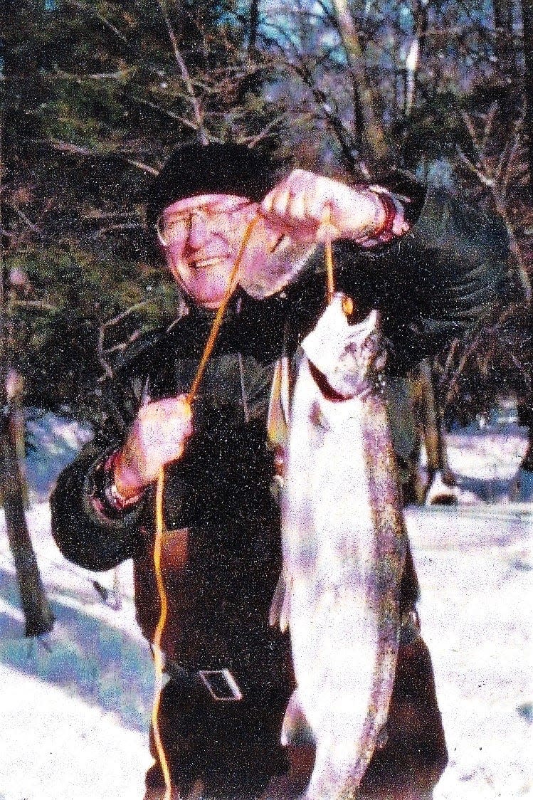 Dale Reeves with his first Salmon River steelhead.