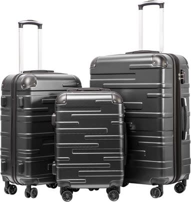 Get prepared for your summer holidays with this 3 piece hard shell suitcase set and save 18%