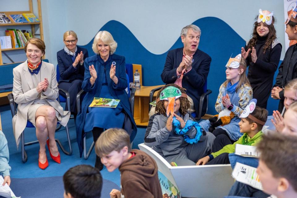 Camilla visits Rudolf Ross Elementary School in Hamburg (via REUTERS)