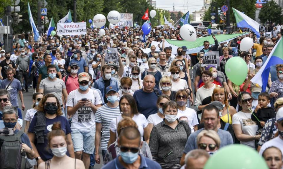 <span>Photograph: Igor Volkov/AP</span>