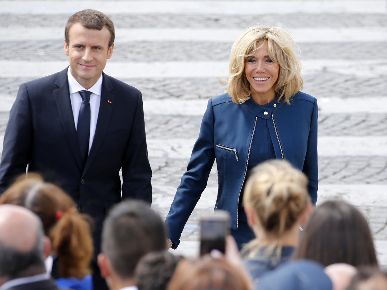 U-turn: Mr Macron was forced to abandon his promise to create a special position for his wife: Getty