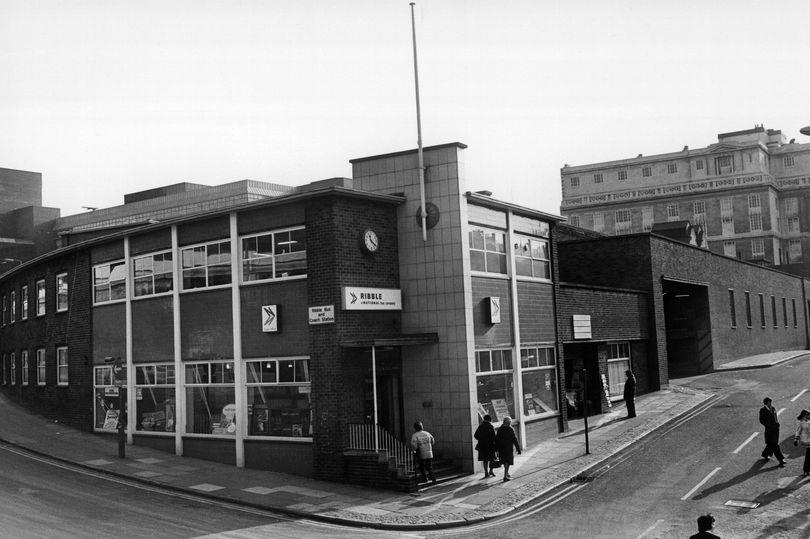 Ribble Bus Station, Skelhorne Street, Liverpool. February 13, 1978