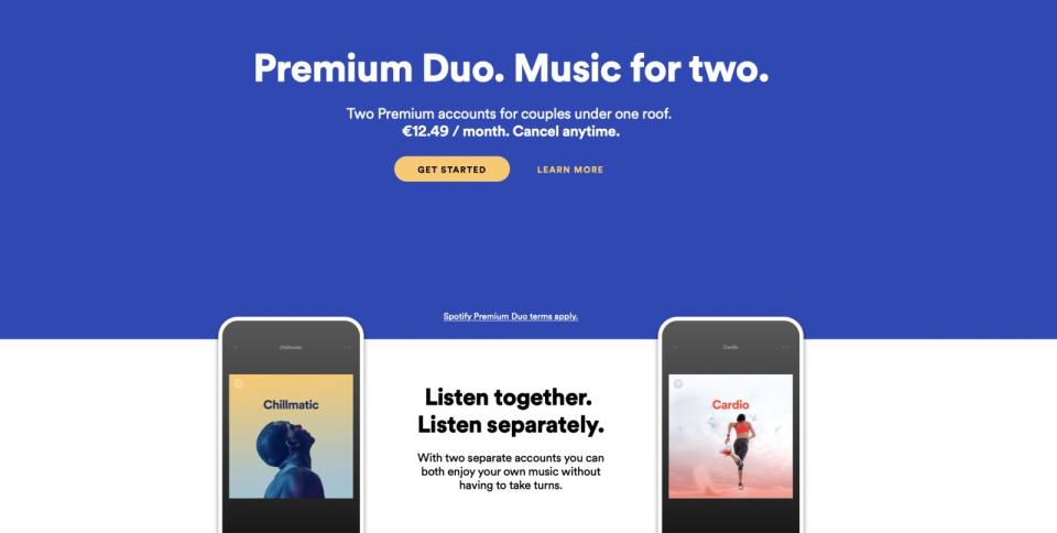 Spotify is testing a discounted subscription for two in the hopes of curbingpassword sharing