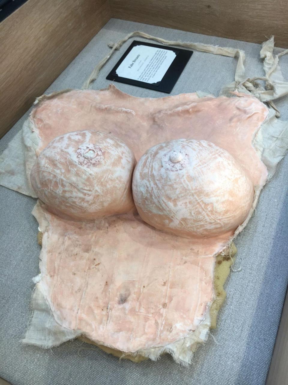 These fake, sculpted breasts were donated by a woman in Belgrade, Serbia, whose husband urged her to wear them during sex. She left him instead. ((Tim Walker))