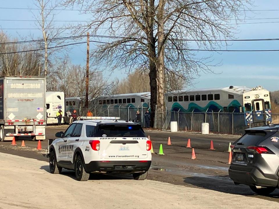 A man was struck and killed Wednesday, Feb. 1, 2023, by a Sound Transit train near Waller, according to the Pierce County Sheriff’s Department. The train was southbound from Seattle to Lakewood.