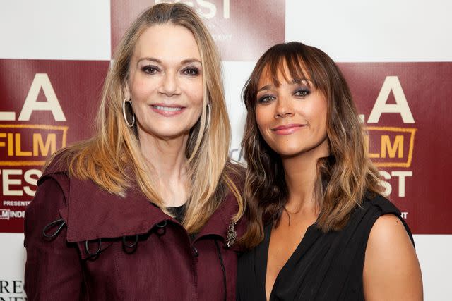 <p>Imeh Akpanudosen/Getty</p> Peggy Lipton and Rashida Jones attend Film Independent's 2012 Los Angeles Film Festival Premiere Of Sony Pictures Classics' 'Celeste And Jesse Forever' on June 21, 2012.