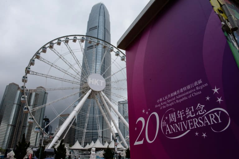 Some Hong Kong residents say the multi-million dollar celebrations for the 20th anniversary of the handover are a stunt