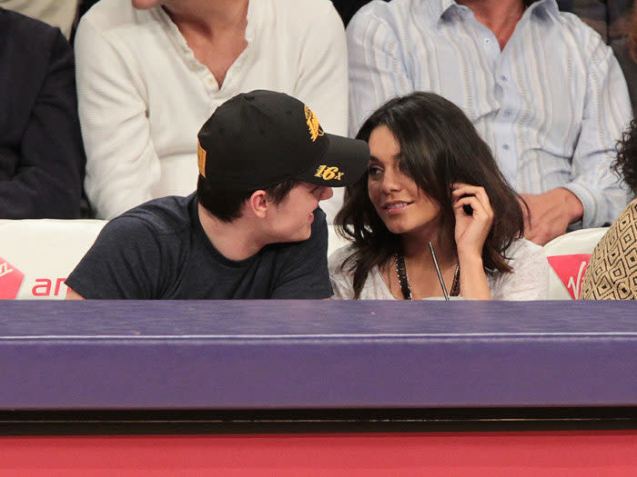 Celebrities At The Lakers Game