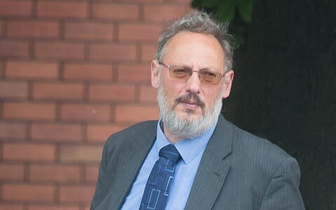 Simon Gitlin leaving Stockport Magistrates - Credit: Marios K. Forsos/Cavendish Press