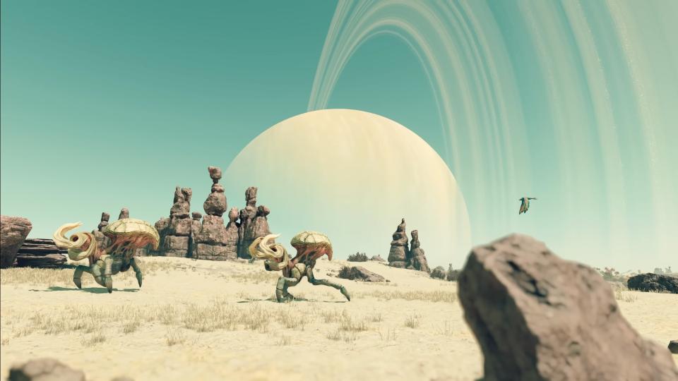 Promotional screenshot of alien life in Starfield