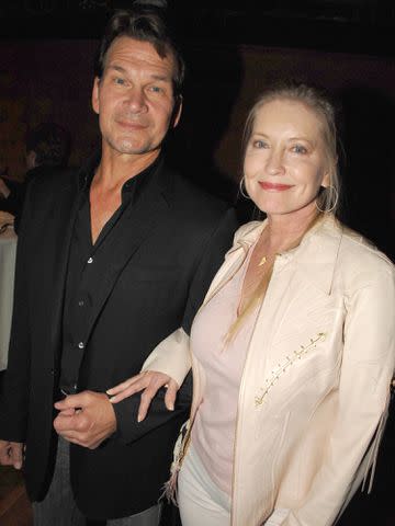 <p>Jeff Kravitz/FilmMagic</p> Patrick Swayze and Lisa Niemi Swayze attend the premiere of 'Dan In Real Life'