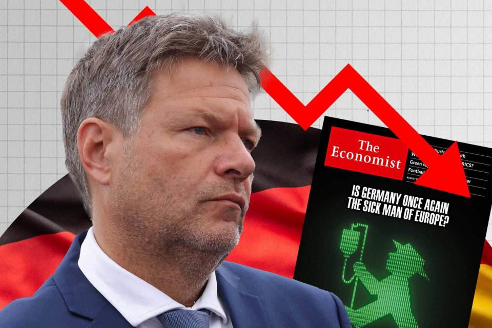 Das weltweit angesehene Wirtschaftsmagazin „The Economist“ sah Deutschland wieder als „kranken Mann Europas". Jetzt widerspricht Wirtschaftsminister Robert Habeck (Grüne). - Copyright: Getty Images / Sean Gallup